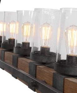 All Lighting Uttermost Atwood 5 Light Rustic Linear Chandelier 13 All Lighting Uttermost Atwood 5 Light Rustic Linear Chandelier