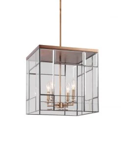 Uttermost Romilly 4 Light Antique Brass Pendant