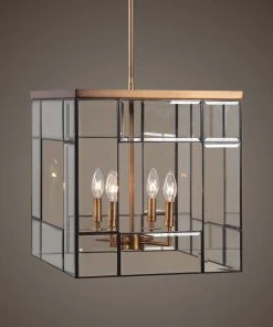 Uttermost Romilly 4 Light Antique Brass Pendant