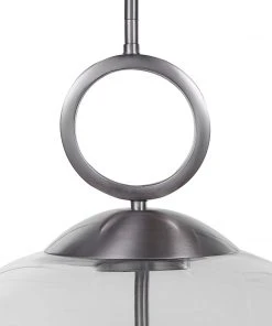 Uttermost Calix Nickel 1 Light Glass Pendant All Lighting
