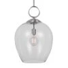 Uttermost Calix Nickel 1 Light Glass Pendant All Lighting