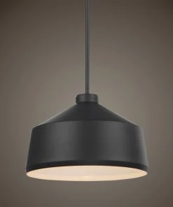 All Lighting Uttermost Holgate 1 Light Black Pendant