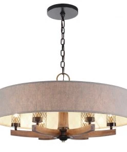 Uttermost Woodall 6 Light Drum Chandelier All Lighting