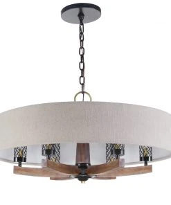 Uttermost Woodall 6 Light Drum Chandelier All Lighting