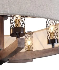 Uttermost Woodall 6 Light Drum Chandelier All Lighting