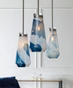 Uttermost Windswept Blue & White 1 Light Mini Pendant
