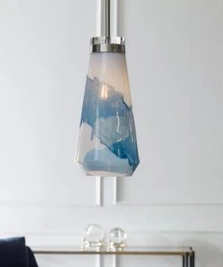 Uttermost Windswept Blue & White 1 Light Mini Pendant