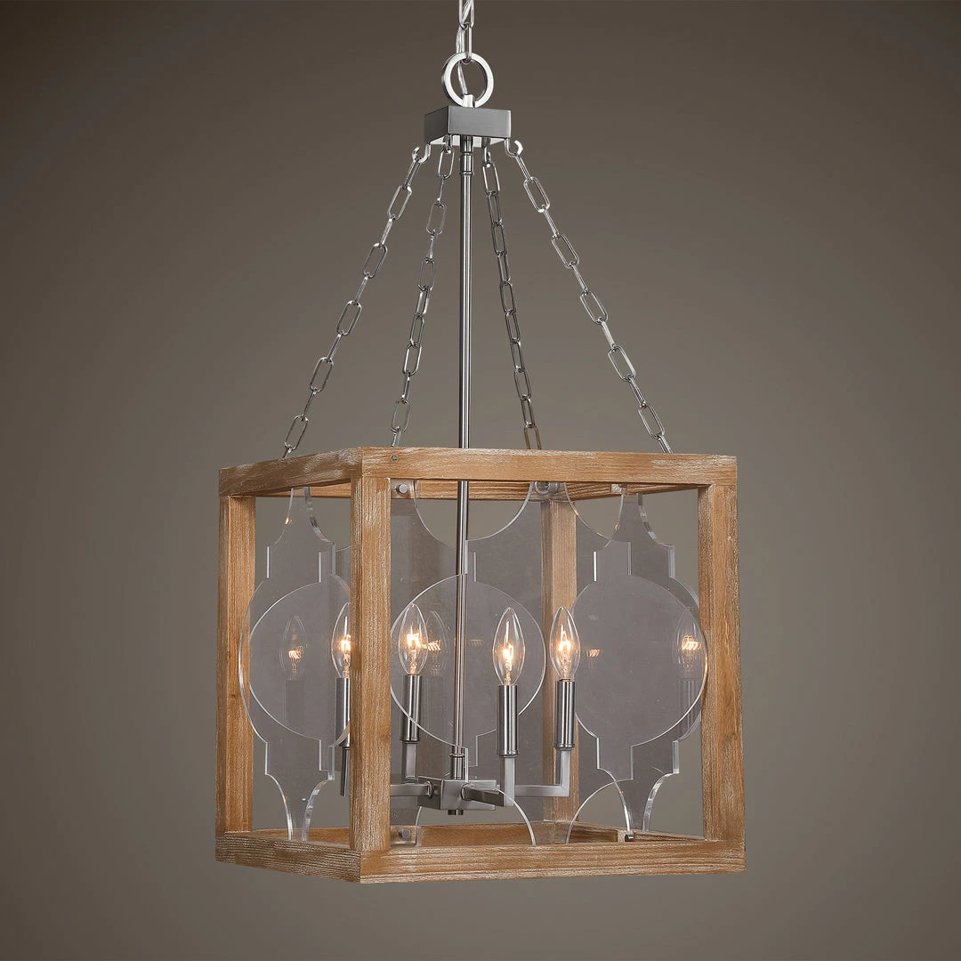 Uttermost Perspex 4 Light Lantern Pendant 4 Uttermost Perspex 4 Light Lantern Pendant