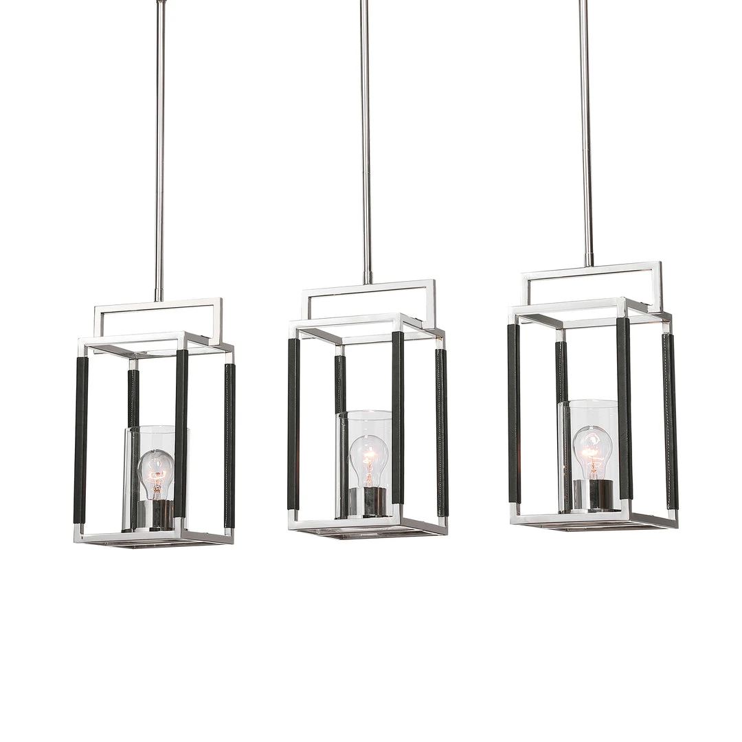 Uttermost Newburgh 3 Light Nickel Linear Pendant 7 Uttermost Newburgh 3 Light Nickel Linear Pendant