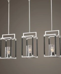 Uttermost Newburgh 3 Light Nickel Linear Pendant