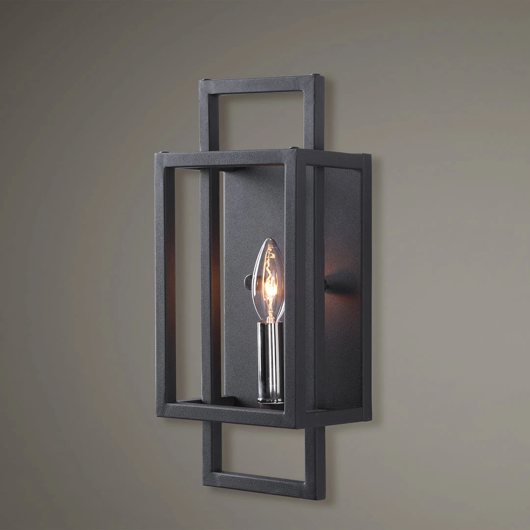 Uttermost Quadrangle 1 Light Black Sconce All Lighting 4 Uttermost Quadrangle 1 Light Black Sconce All Lighting