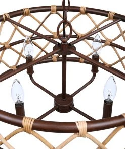 All Lighting Uttermost Hilo 4 Light Drum Pendant