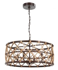 All Lighting Uttermost Hilo 4 Light Drum Pendant