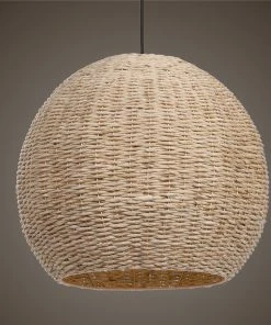 Uttermost Seagrass 1 Light Dome Pendant