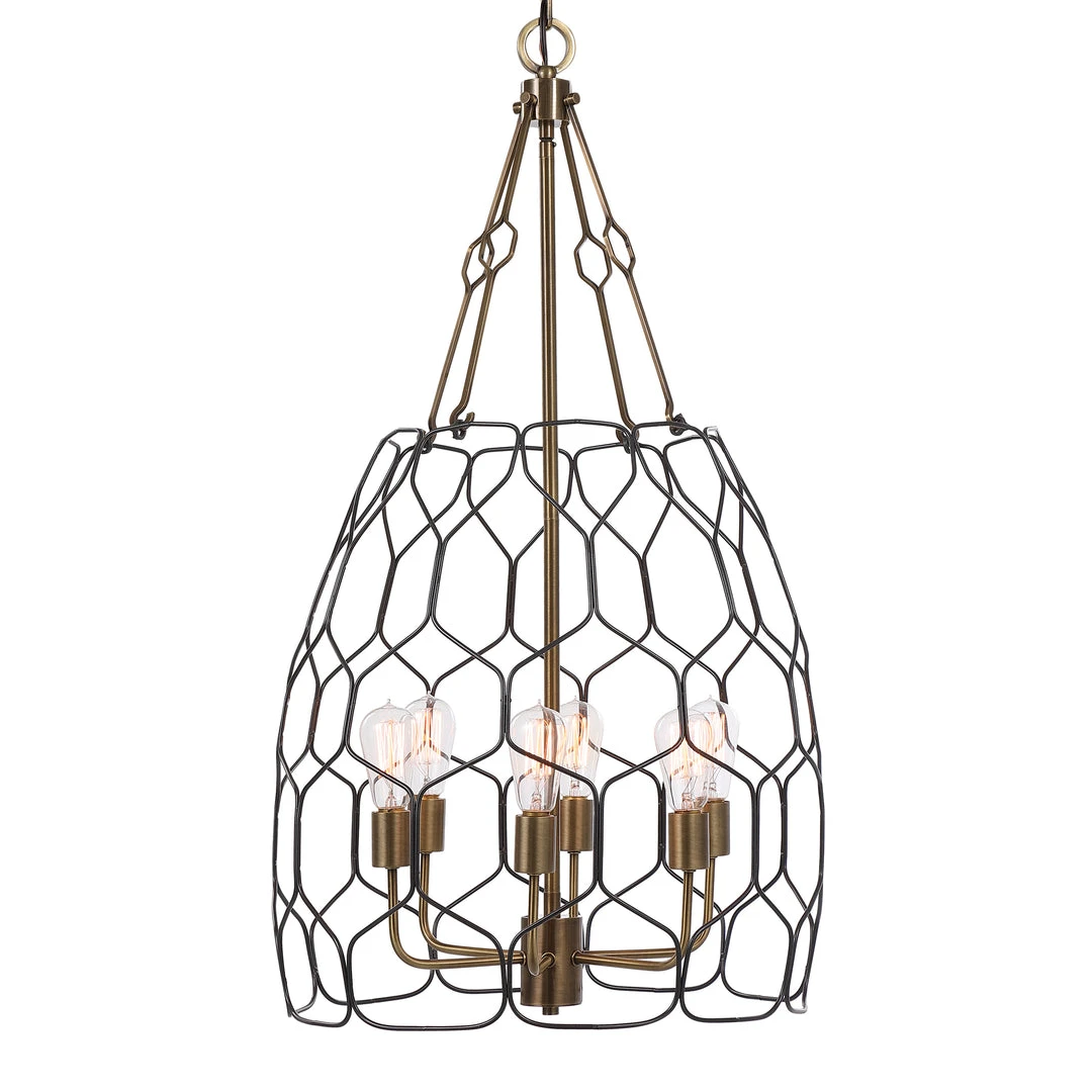 Uttermost Halstead 6 Light Farmhouse Pendant 7 Uttermost Halstead 6 Light Farmhouse Pendant
