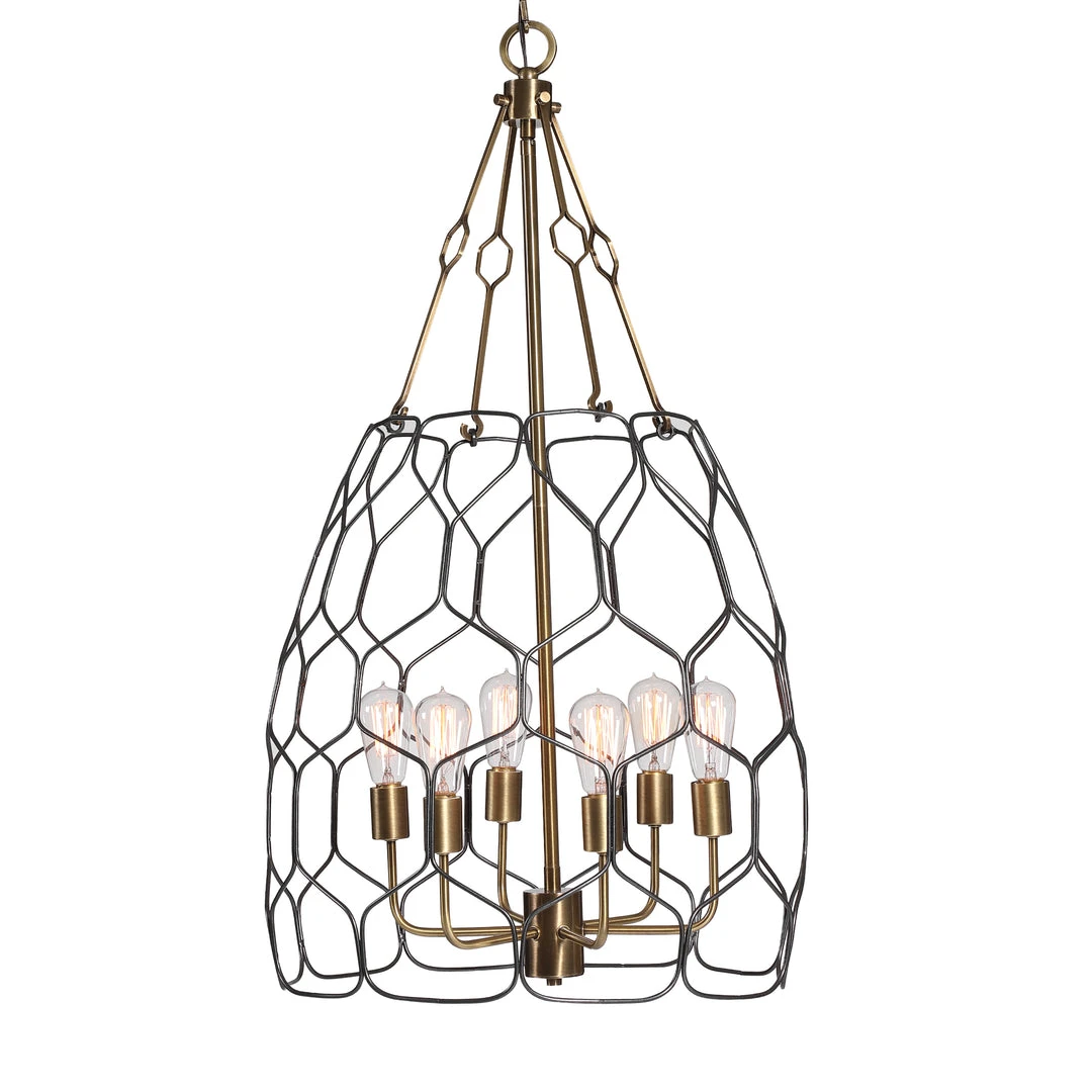Uttermost Halstead 6 Light Farmhouse Pendant 3 Uttermost Halstead 6 Light Farmhouse Pendant