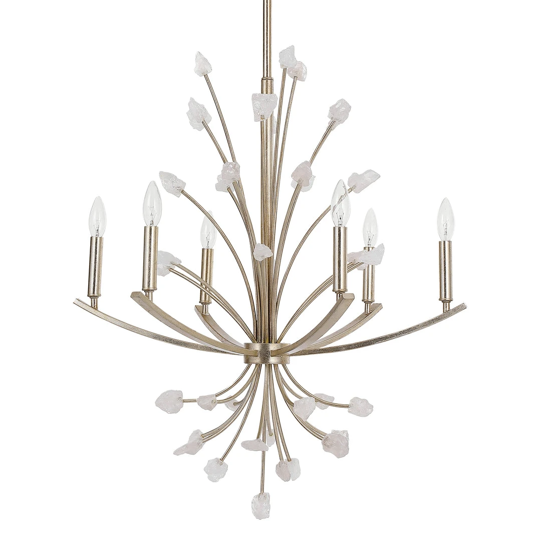 Uttermost Juliette 6 Light Silver Chandelier All Lighting 5 Uttermost Juliette 6 Light Silver Chandelier All Lighting