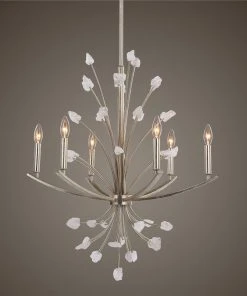 Uttermost Juliette 6 Light Silver Chandelier All Lighting 10 Uttermost Juliette 6 Light Silver Chandelier All Lighting