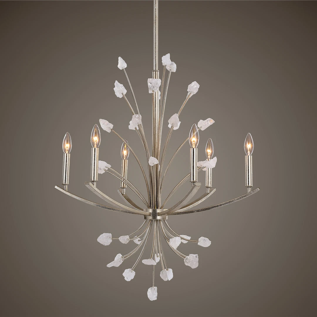 Uttermost Juliette 6 Light Silver Chandelier All Lighting 4 Uttermost Juliette 6 Light Silver Chandelier All Lighting
