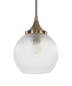All Lighting Uttermost Bolla 1 Light Pattern Glass Mini Pendant