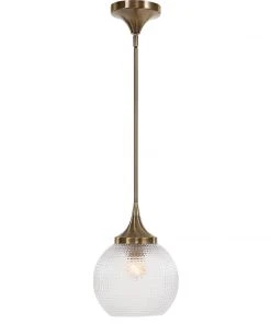 All Lighting Uttermost Bolla 1 Light Pattern Glass Mini Pendant