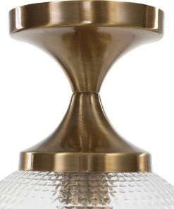 Uttermost Bolla 1 Light Pattern Glass Semi Flush Mount All Lighting