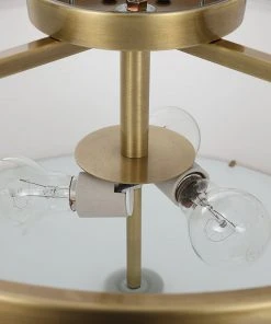 Uttermost Colfax Brass 3 Light Semi Flush All Lighting