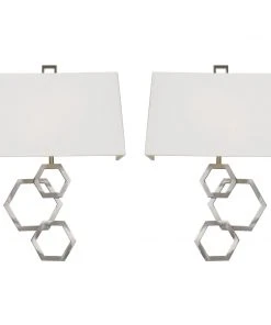 Uttermost Deseret Nickel 2 Light Sconce S/2 13 Uttermost Deseret Nickel 2 Light Sconce S/2