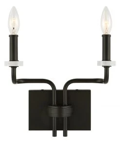 Uttermost Ebony Elegance 2 Light Sconce All Lighting