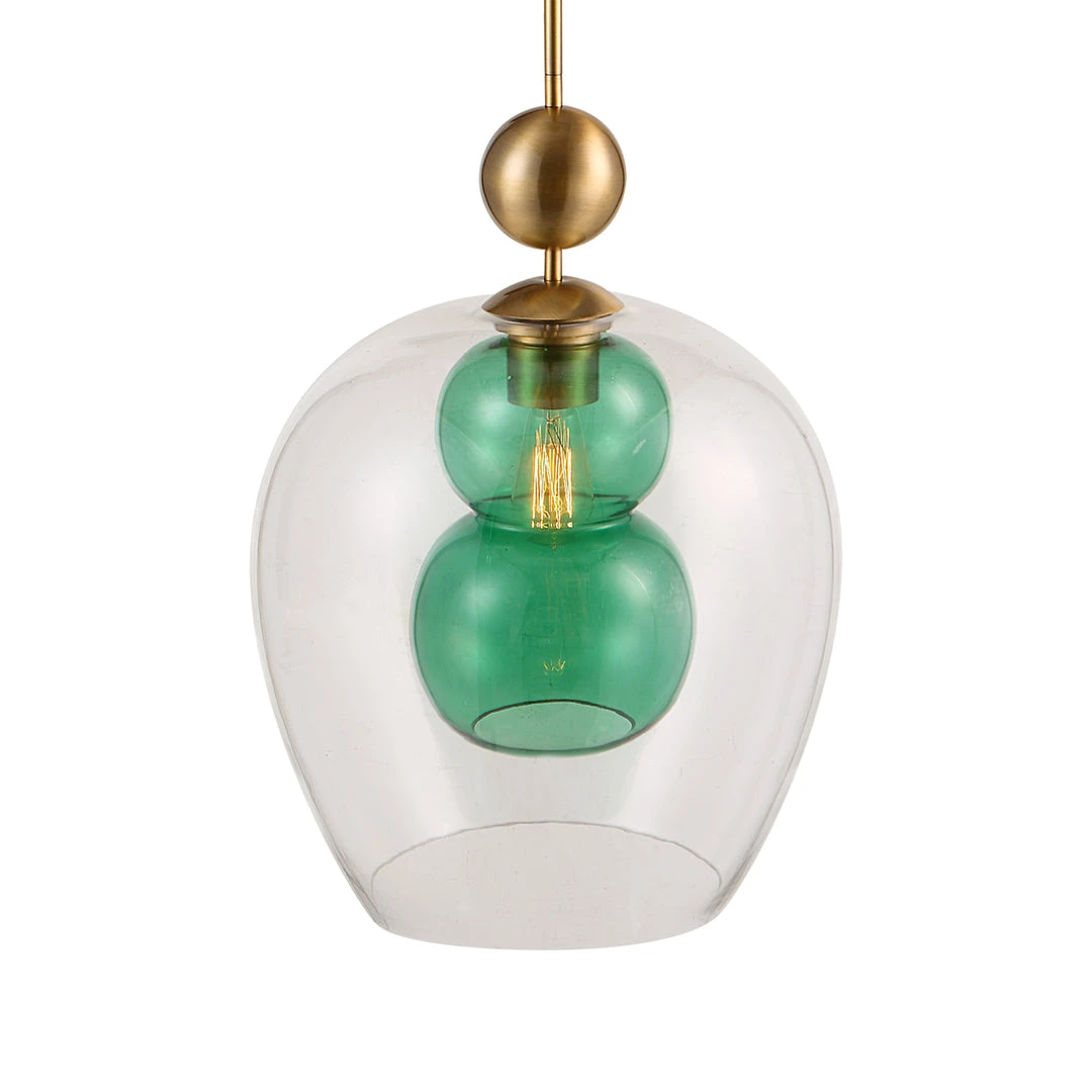 Uttermost Shamrock Green Glass 1 Light Pendant 5 Uttermost Shamrock Green Glass 1 Light Pendant