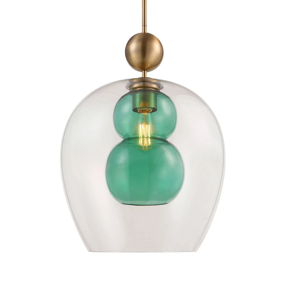 Uttermost Shamrock Green Glass 1 Light Pendant 3 Uttermost Shamrock Green Glass 1 Light Pendant