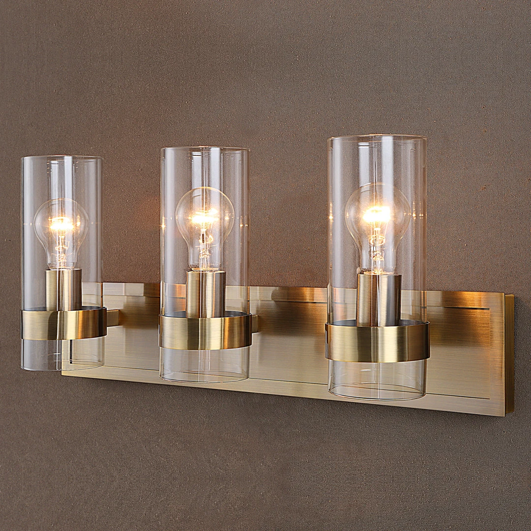 Uttermost Cardiff Antique Brass 3 Light Vanity All Lighting 7 Uttermost Cardiff Antique Brass 3 Light Vanity All Lighting