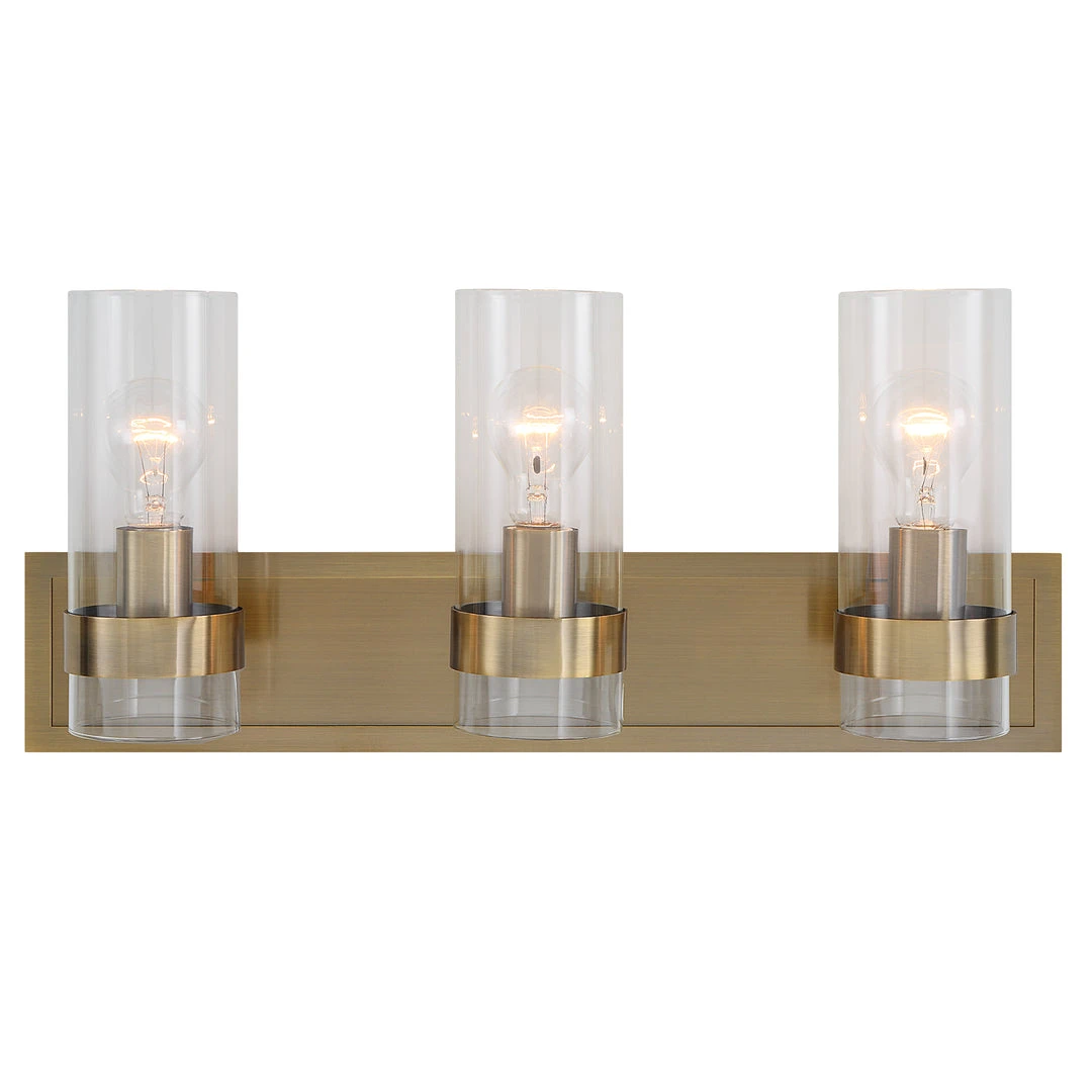Uttermost Cardiff Antique Brass 3 Light Vanity All Lighting 3 Uttermost Cardiff Antique Brass 3 Light Vanity All Lighting