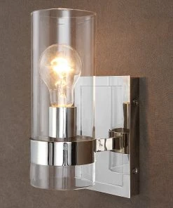 Uttermost Cardiff Nickel 1 Light Cylinder Sconce All Lighting