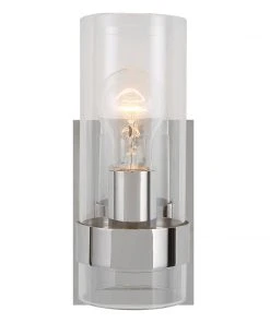 Uttermost Cardiff Nickel 1 Light Cylinder Sconce All Lighting