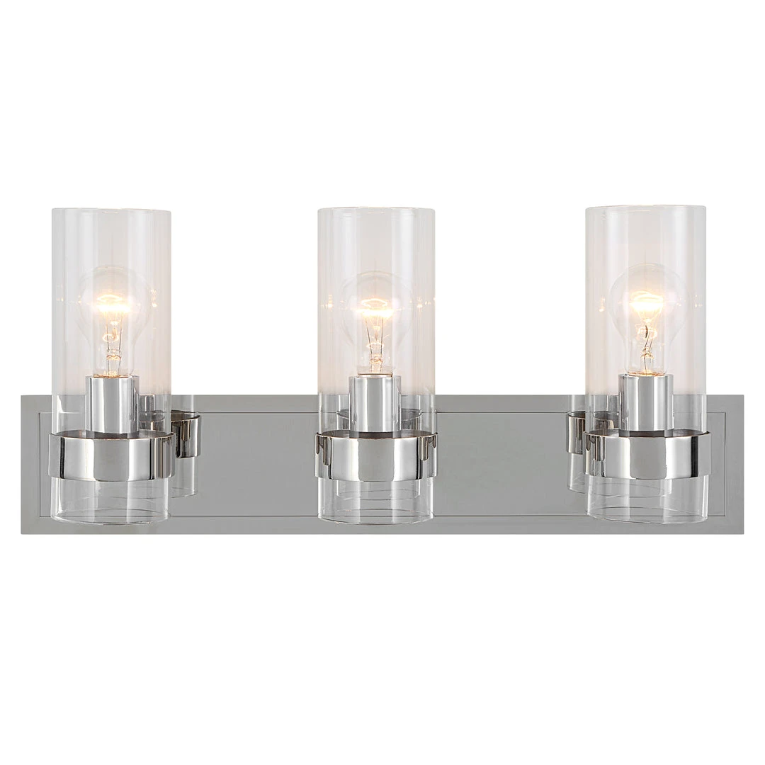 Uttermost Cardiff Nickel 3 Light Vanity 3 Uttermost Cardiff Nickel 3 Light Vanity