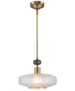 Uttermost Giovane Antique Brass 1 Light Pendant All Lighting