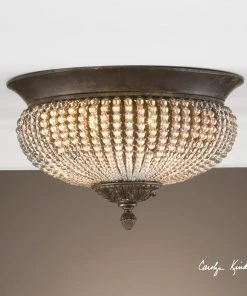 Uttermost Cristal De Lisbon Crystal Flush Mount