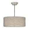 All Lighting Uttermost Brandon Silver 3 Light Drum Pendant