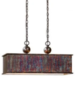 Uttermost Albiano Rectangle 2 Lt Bronze Pendant
