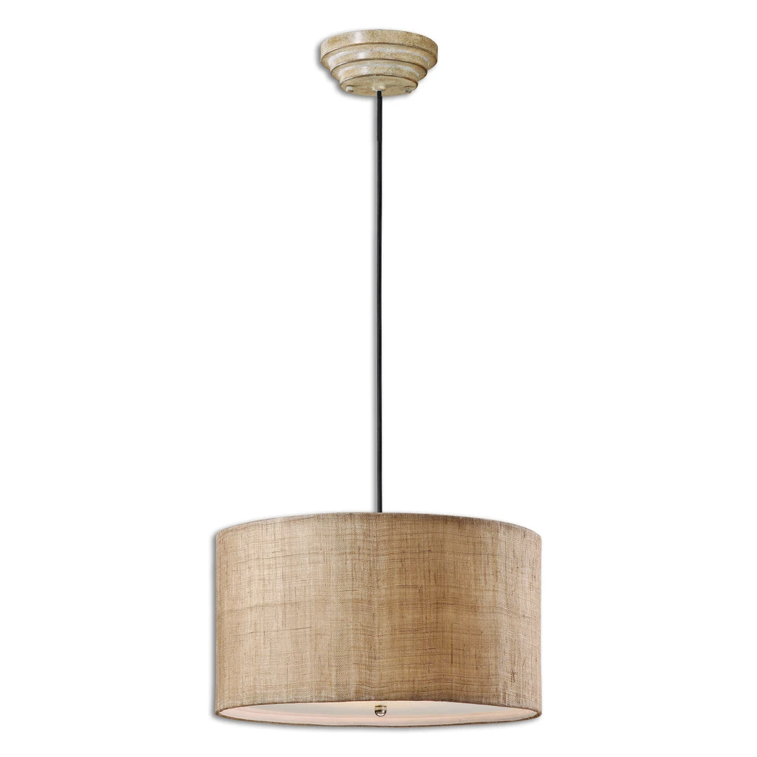 Uttermost Dafina 3 Light Burlap Drum Pendant 3 Uttermost Dafina 3 Light Burlap Drum Pendant