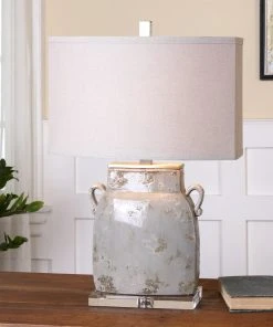 Table Lamps Uttermost Melizzano Ivory-Gray Table Lamp 5 Table Lamps Uttermost Melizzano Ivory-Gray Table Lamp
