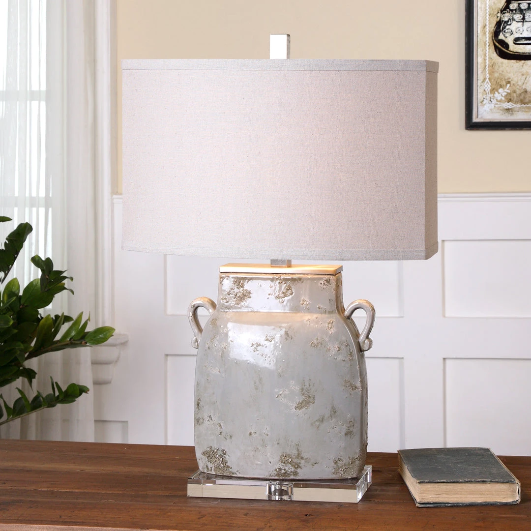 Table Lamps Uttermost Melizzano Ivory-Gray Table Lamp 4 Table Lamps Uttermost Melizzano Ivory-Gray Table Lamp