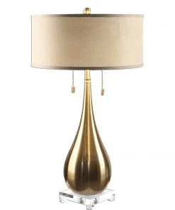 Table Lamps Uttermost Lagrima Brushed Brass Lamp