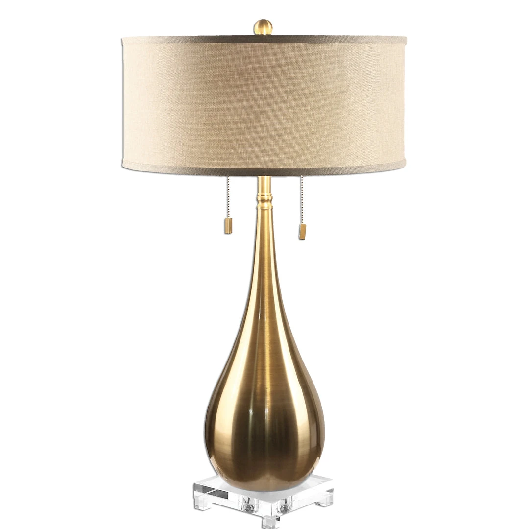 Table Lamps Uttermost Lagrima Brushed Brass Lamp 3 Table Lamps Uttermost Lagrima Brushed Brass Lamp