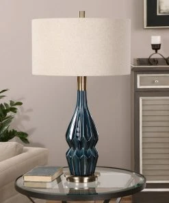 Uttermost Prussian Blue Ceramic Lamp