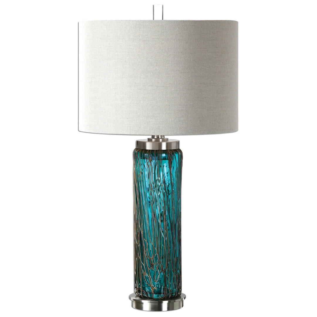 Uttermost Almanzora Blue Glass Lamp Table Lamps 3 Uttermost Almanzora Blue Glass Lamp Table Lamps