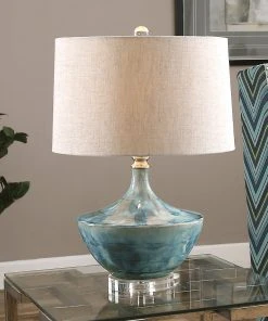 Uttermost Chasida Blue Ceramic Lamp Table Lamps
