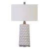 Uttermost Sesia White Honeycomb Table Lamp Table Lamps
