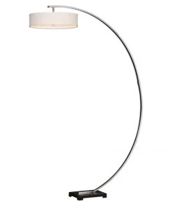Floor Lamps Uttermost Tagus Nickel Arc Floor Lamp